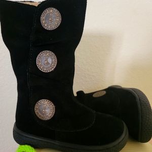 Livie and Luca size 5 Black suede/leather toddler boots